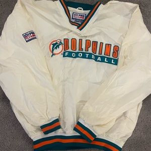 RARE VINTAGE MIAMI DOLPHINS STARTER PULL OVER WIND BREAKER